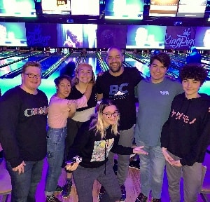 Blue Crush team outing at a bowling alley
