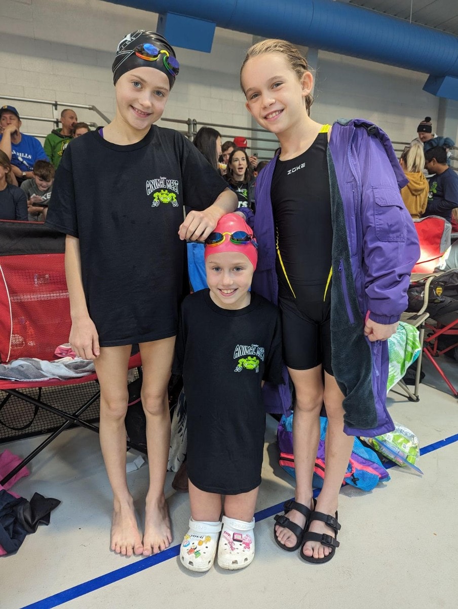 Young swimmers at a swim meet